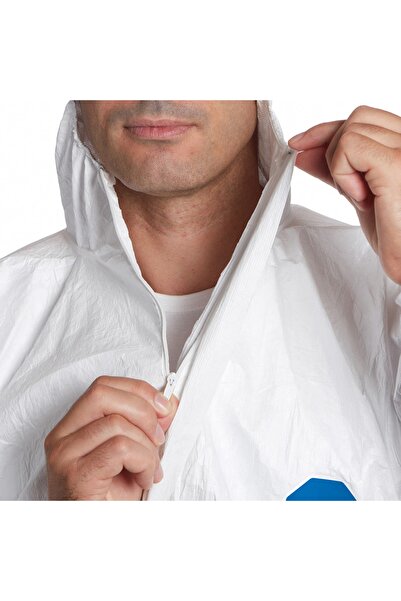 Dupont Tyvek 500 Xpert Chemical Protective Hooded Zippered Breathable Disposable Coverall