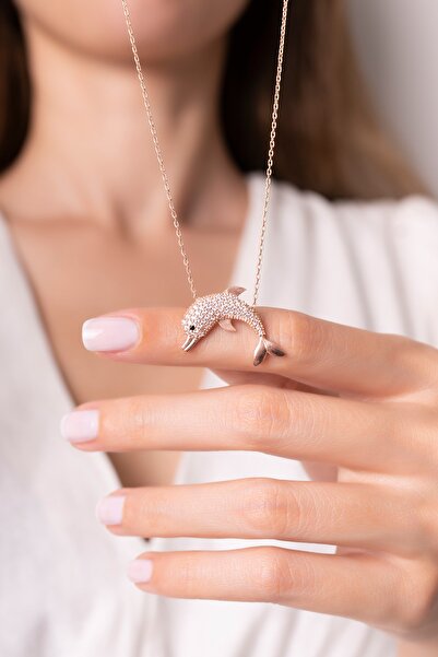 Forenza Kadın Rose Yunus Balığı Gümüş Kolye