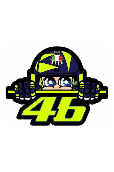 MegaSticker Motogp مقاس 46 خوذة دراجة نارية للكمبيوتر المحمول وملصق تلقائي 13...