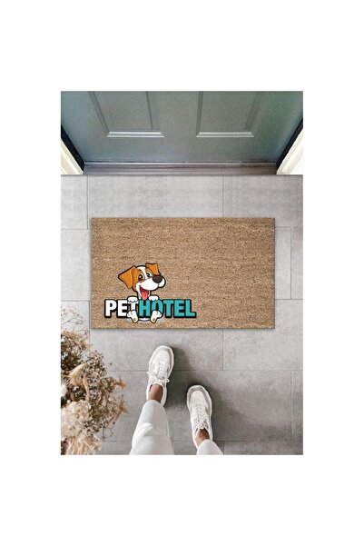 Silkcoat Home Dijital Baskı Kalitesi Kahverengi Köpekli Pet Hotel Dekoratif K...