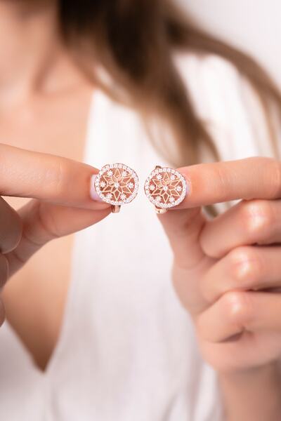 Forenza Kadın Rose 925 Ayar Gümüş Yaşam Çiçeği J Küpe