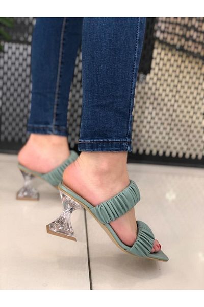Guja Arme City 22y508 Mint Green Transparent Heel Slippers