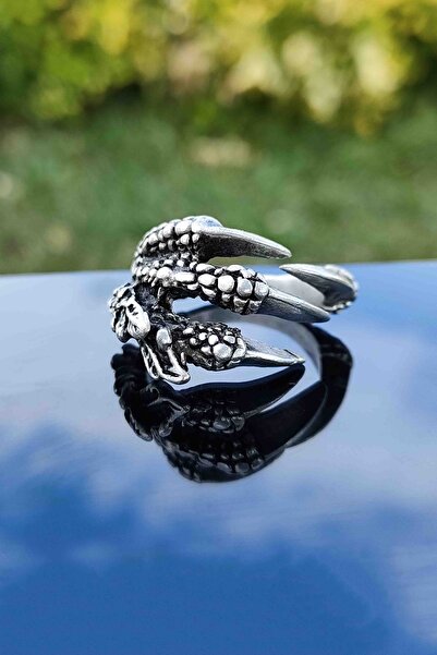 TREND COLLECTİON Kartal Pençe Model Gümüş Kaplama Ayarlanabilir Yüzük