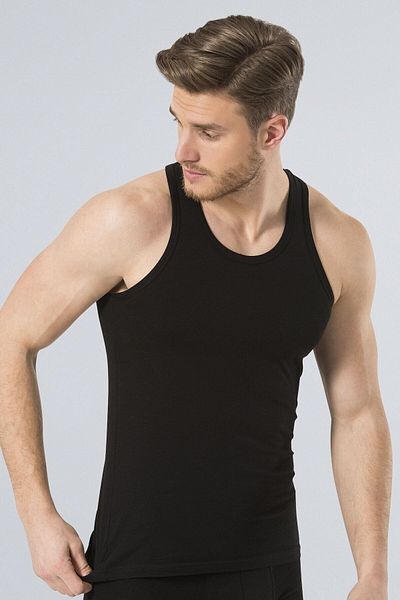 TÜREN 171 Men's Black Lycra Sports Tank Top