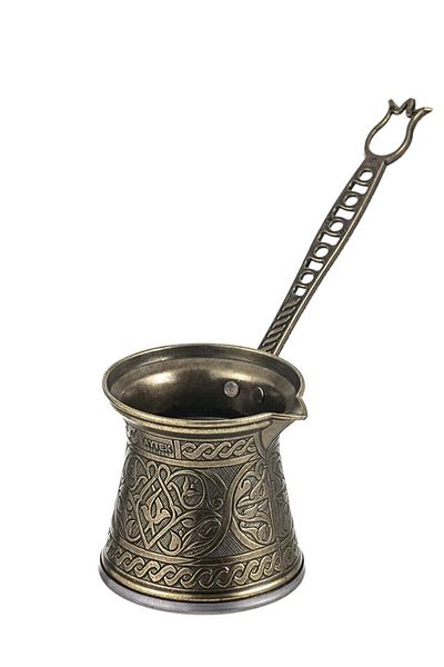 Aytek Sema Patterned Cast Iron Coffee Pot for 4 Persons - Compatible with Magnetic Stoves