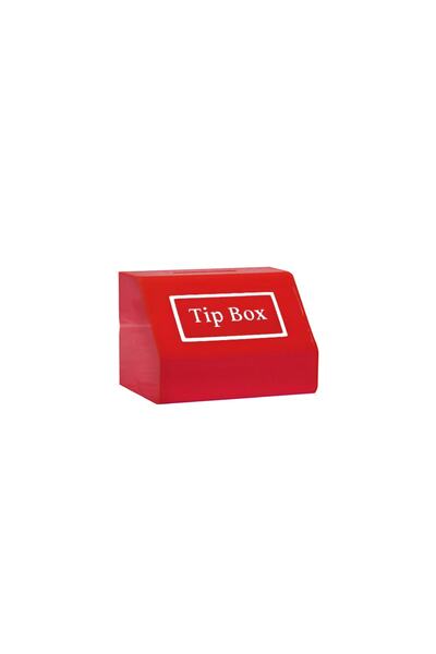 soylu pleksi Pleksi Tip Box Bahşiş Kutusu Kırmızı 15x10xh12 Cm Sv205-2