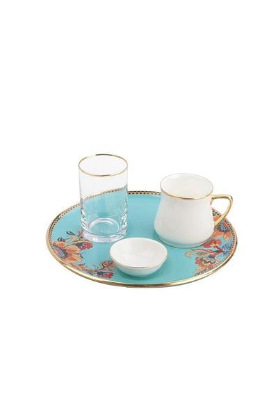 Glore Lorena Turquoise 4 Piece Round Coffee Set