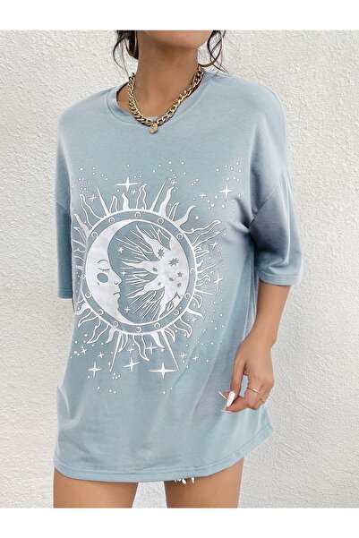 Machetta Μπλουζάκι μεγάλου μεγέθους Asia Güneş με τύπωμα Overisze