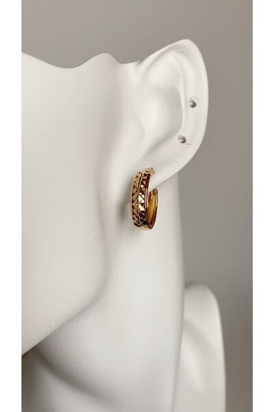 Alâ Atelier لا يفقد بريقه، لا يبهت، حلق دائري مزخرف من طراز المجوهرات باللون ...