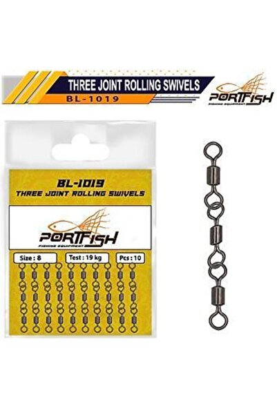 Port Fish Portfish Bl-1019 Zincir Model Balıkçı Olta Fırdöndü (3 Lü) Ölçü:8