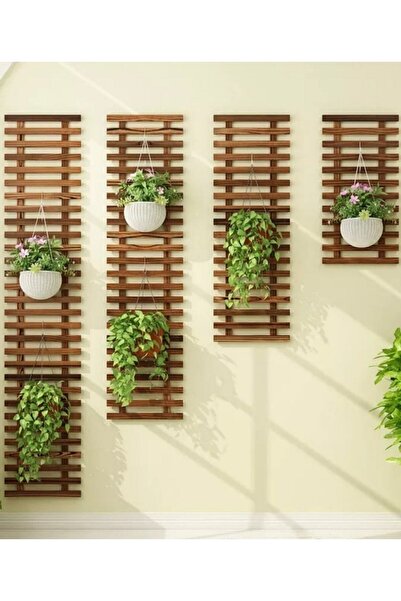 Çakır Home Dekoratif Ahşap Çiçeklik Duvar Çiçekliği Sarmaşık Çiçeklik Saksılık Saksı Askısı
