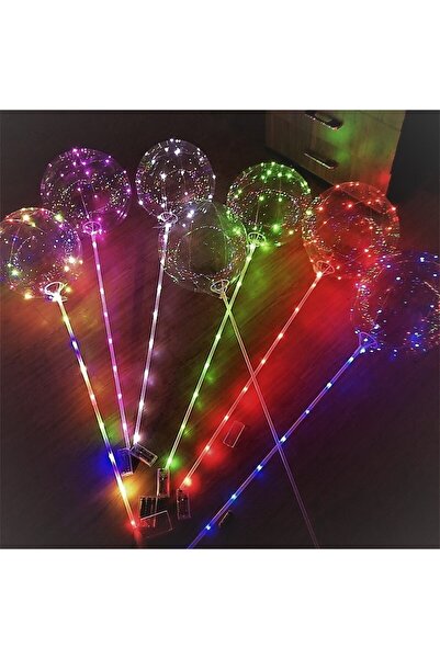 Genel Markalar Şeffaf Işıklı 6 Adet Karışık Renk Balon - Parti Atmosferini Yükseltir, Çocuklar İçin Eğlenceli