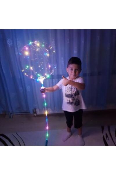 BALON PARTİ Şeffaf Işıklı Parti Balonları 5 Adet Set