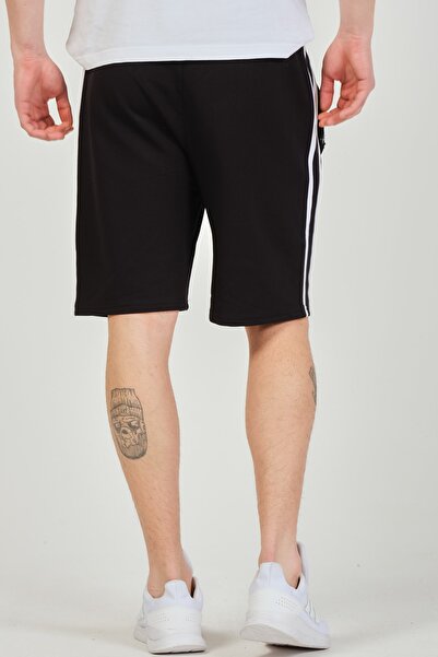 Mascarano Men's Navy Blue Comfortable Fit Side Piping Shorts