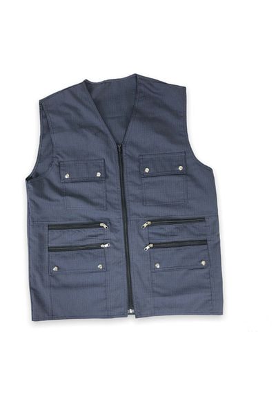 GZLFASHION Men's Multi-Pocket Linen Hunter Vest
