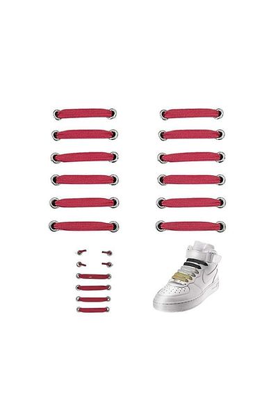 Dopar Practical Flat Flexible Shoelaces Elastic Laces 1 Pair-12 Pieces