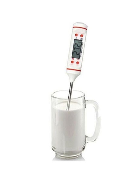 WARRA Digital Meat Milk Thermometer Liquid Degree Stud Thermometer White