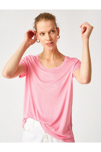 Koton Crew Neck Short Sleeve Basic T-Shirt