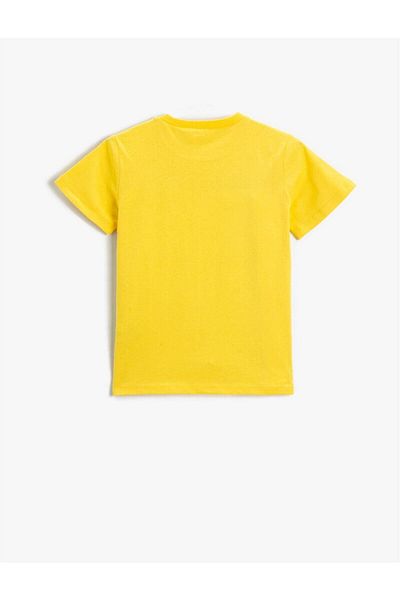 Koton Slogan Printed Short Sleeve T-Shirt Cotton