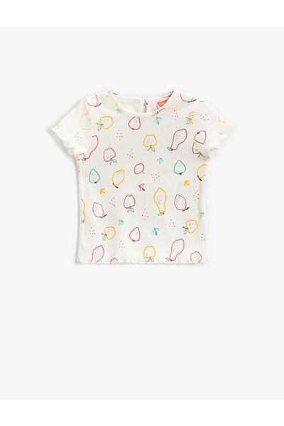 Koton Fruit Printed Short Sleeve T-Shirt