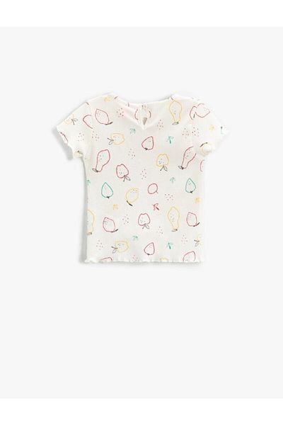 Koton Fruit Printed Short Sleeve T-Shirt