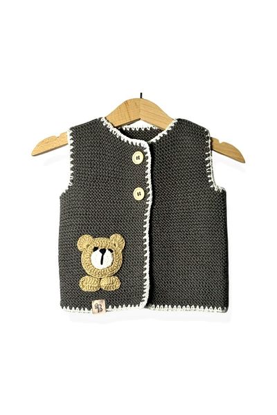 BEE by Sisters Hand Knitted Knitwear Teddy Bear Vest