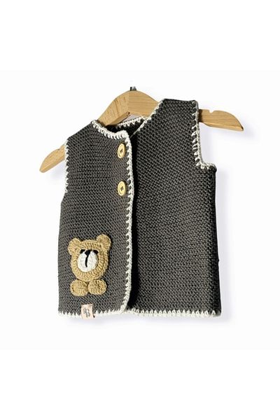 BEE by Sisters Hand Knitted Knitwear Teddy Bear Vest