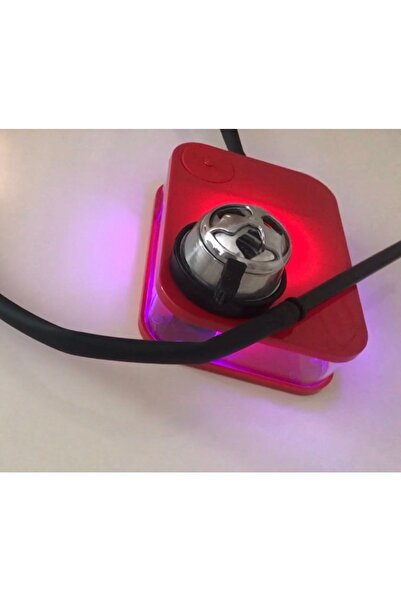 CAS Portatif Led Işıklı Nargile Takımı 22x16x6 Cm Kırmızı Masa Üstü 0034