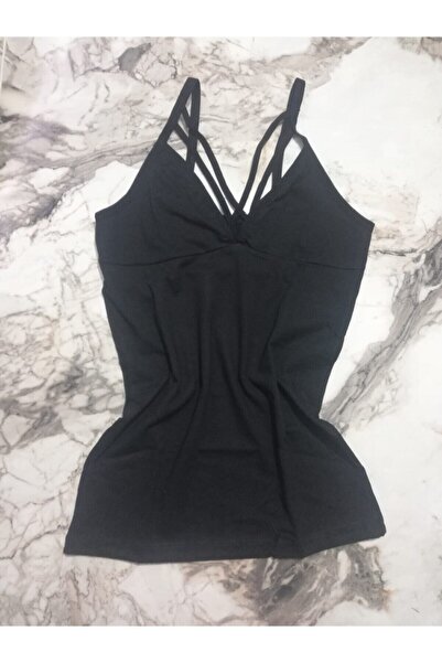 KOTA Women's Black Cross Collar Rope Strap Athlete V6351