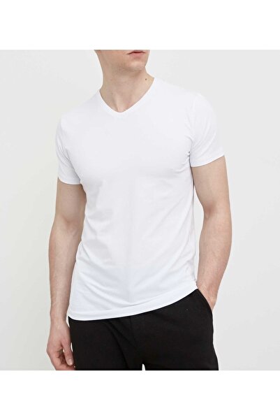 araç yıldız Erkek V Yaka Full Likra T-shirt