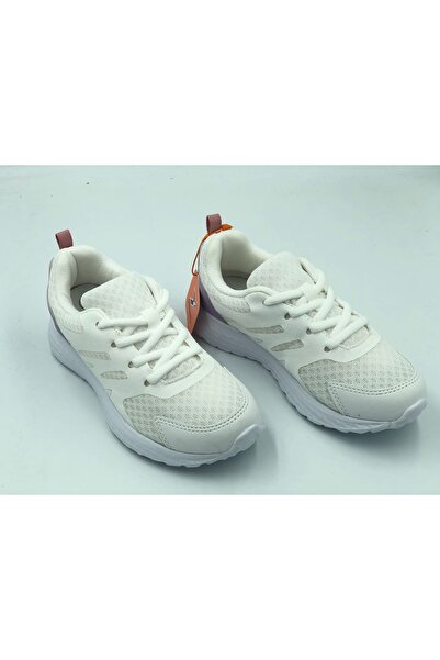 Kinetix 2p Olka White Lilac Lace-Up Girl's Sports Shoes