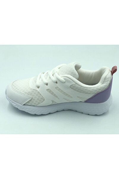 Kinetix 2p Olka White Lilac Lace-Up Girl's Sports Shoes