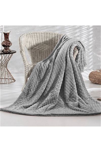 MİNK Tomurcuk Blanket Double Gray Bubble Blanket