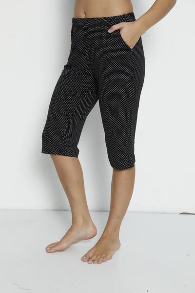 Ladytime كابري وبرمودا نسائي فاخر من الليكرا فيسكوز قابل للتنفس مع جيب