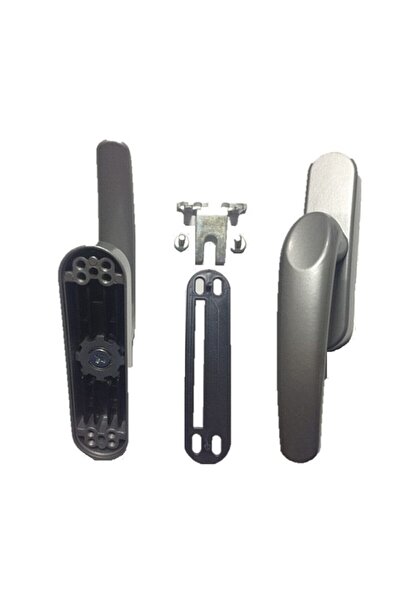 FOUR SEASON مقبض محوري لواجهة النافذة من الألومنيوم باللون الرمادي