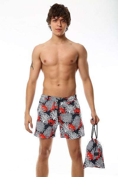 Whitefin Red Crab Men's Sea Shorts