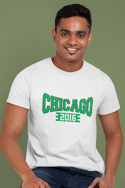 SUNFREE Chicago Κατασκευασμένο Κανονικό Λευκό T-shirt