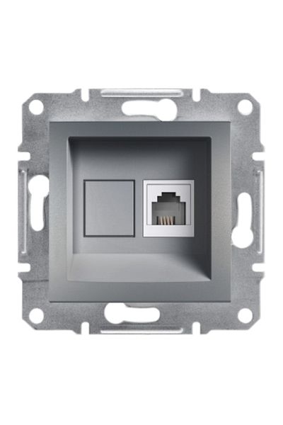 SCHNEIDER Asfora Steel Rj11 مقبس هاتف منفذ واحد Eph4100162