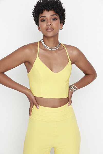 Trendyol Collection Yellow Strap Bustier TPRSS21BS0009
