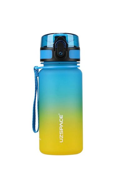 Uzspace 350 Ml Motivational Bottle Double Color Softtouch Ff Collection Tritan Water Bottle 3034
