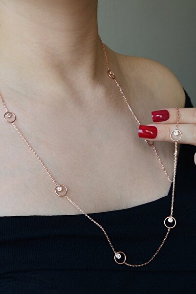 Argentum Concept 925 Ayar Gümüş Halkalı Uzun Kolye - N116001