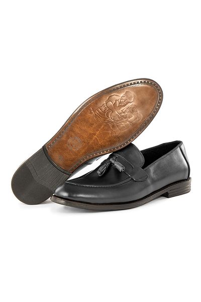 Ducavelli Klassische Herrenschuhe aus echtem Leder mit Quaste, klassische Loafer-Schuhe, Mokassin-Schuhe