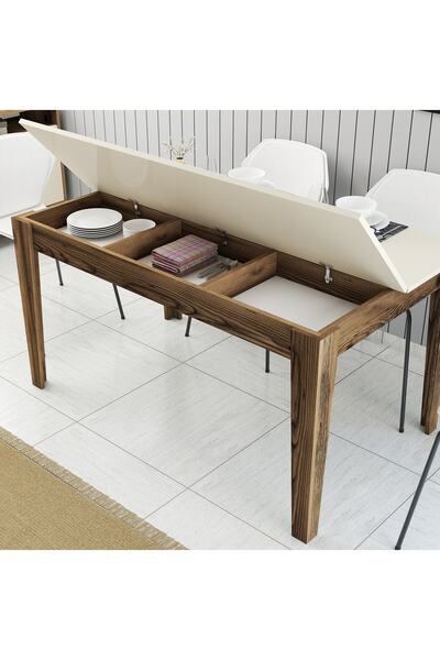 Variant Mobilya Variant Milan Yemek Masası - Ceviz / Krem