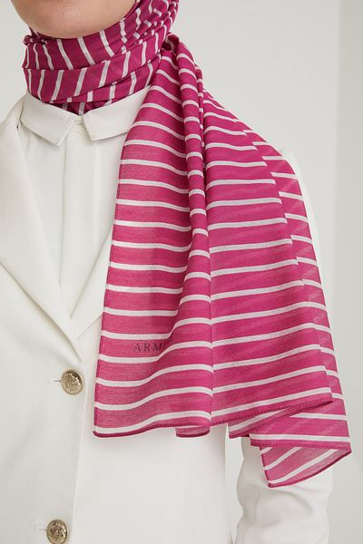 Armine Modal Silk Shawl - Fuchsia Pink