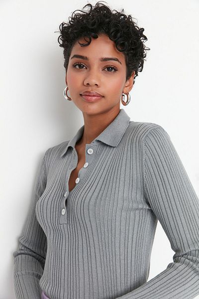 Trendyol Collection Sweater - Gray - Slim fit
