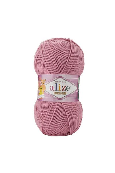 Alize 676-Nostalgic Rose Colored Amigurumi Trousers - Hand Knitted Cotton Gold