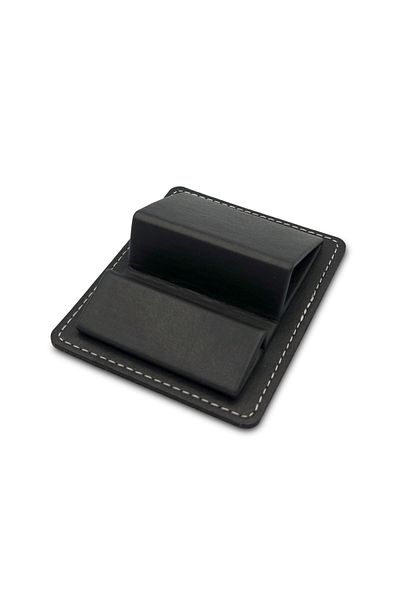 SEDEF SİLVER Desktop Artificial Leather Phone Holder Stand Mobile Phone Holder