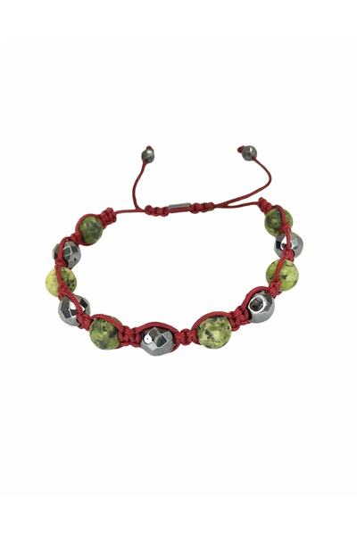 Selen’S Gümüş هدية عيد الحب سوار رجالي مخصص من الحجر الطبيعي