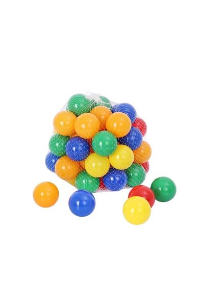 HEPİTOP 7cm 100 Pieces Play Pool Balls in Net 5 Colors