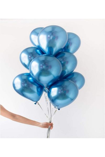 Happyland 10 Pieces of Chrome Balloons in Your Choice Color